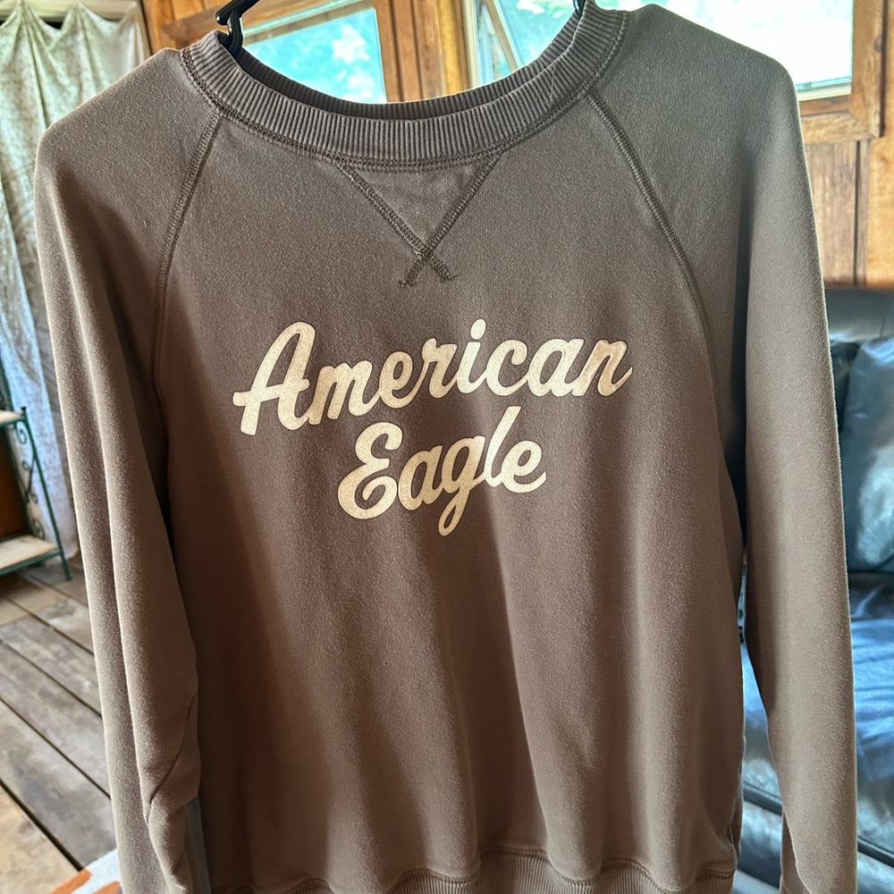 American Eagle Outfitters Chocolate Brown Crew Neck Sweater